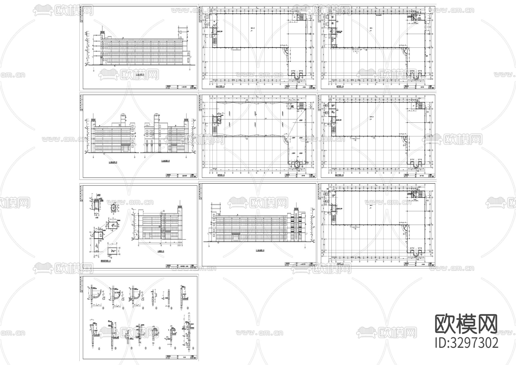 64厂房建筑cad施工图下载