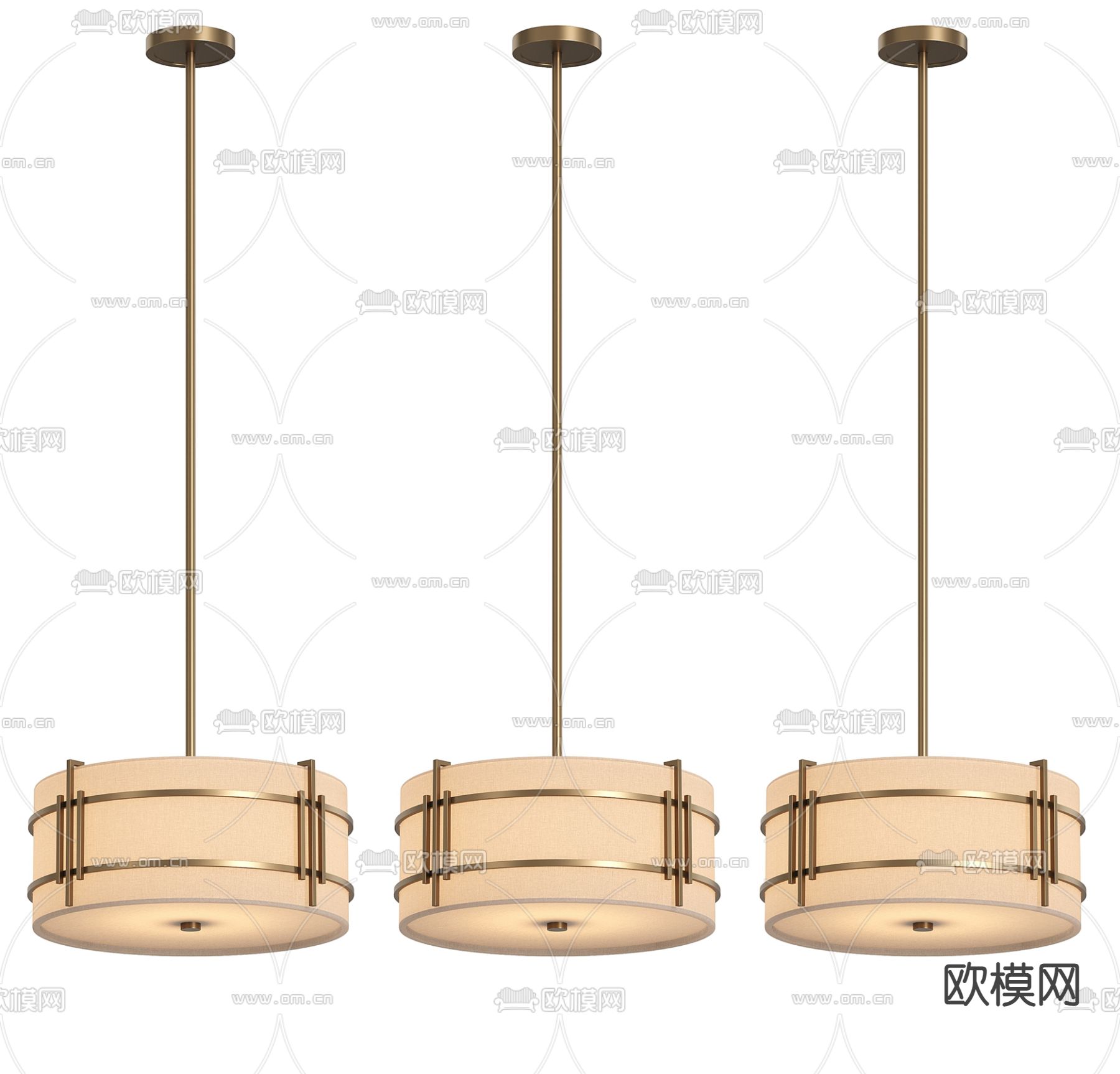 米洛提 Minotti 侘寂吊灯 餐厅吊灯3d模型下载（渲染图1）