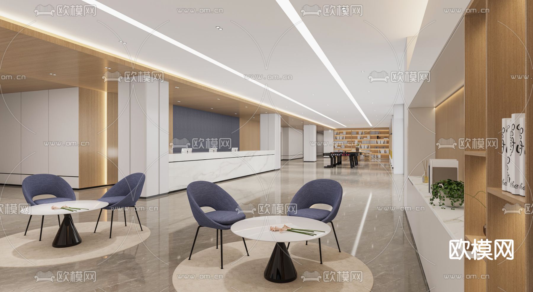 公寓大堂 公共大堂3d模型