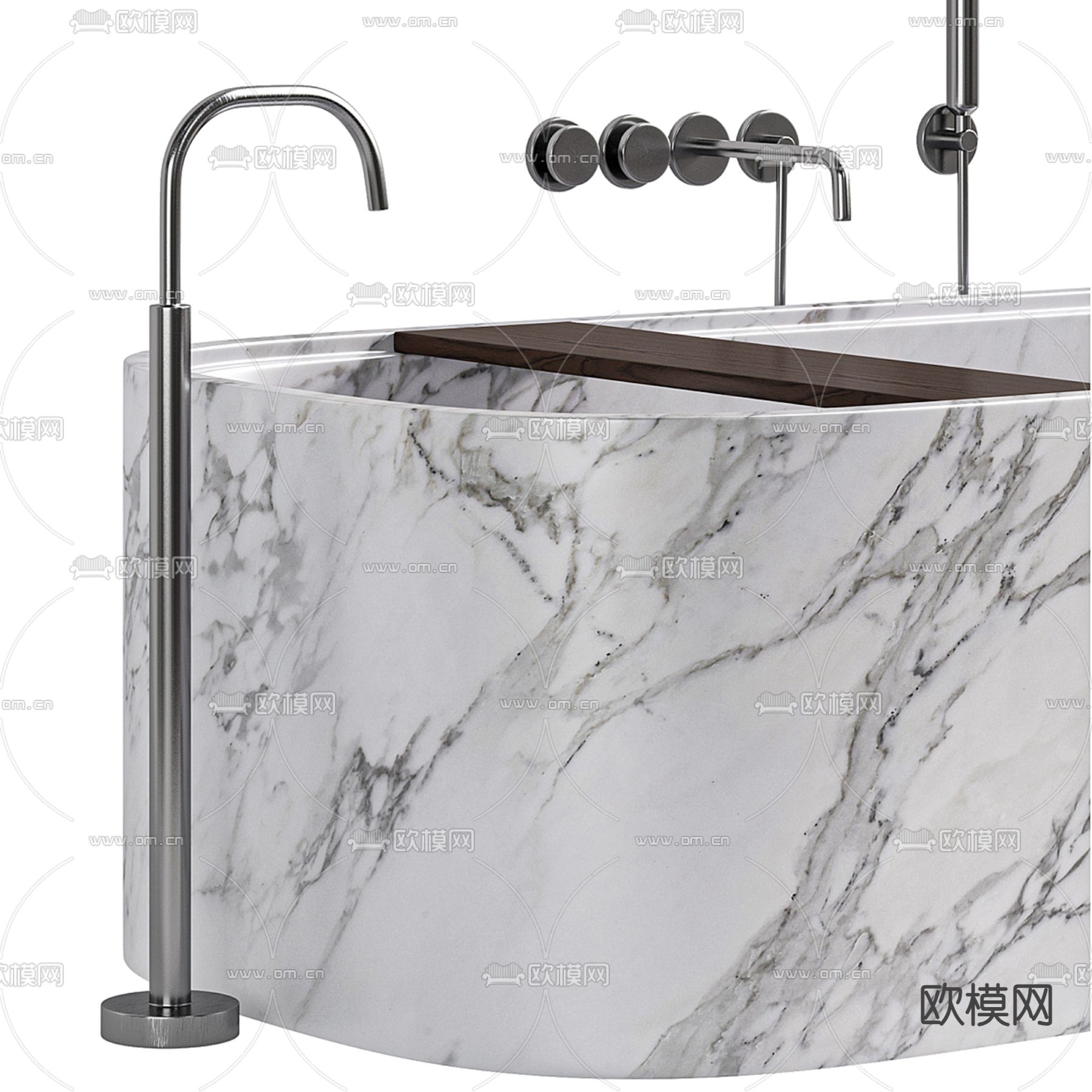 大理石浴缸su模型下载（渲染图3）