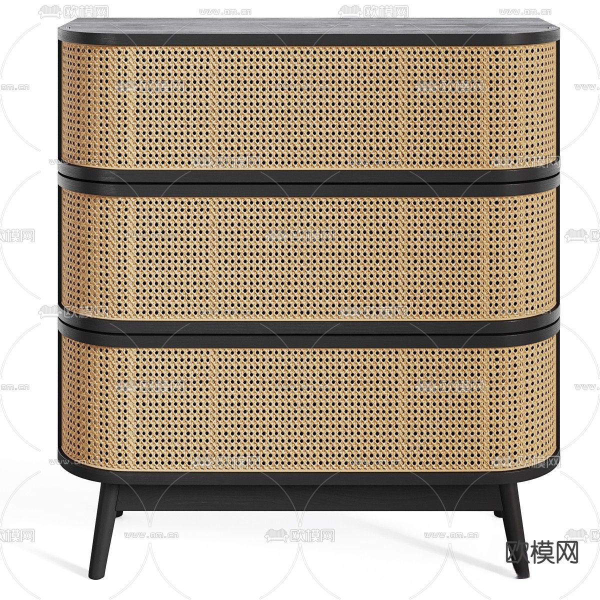 Laora 床头柜 藤编柜3d模型下载（渲染图4）
