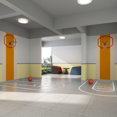  现代住宅架空层su模型 