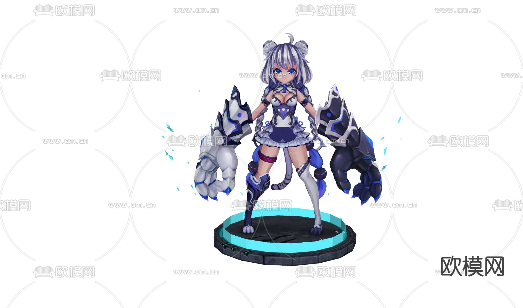 日系美少女 二次元手办su模型下载（渲染图1）