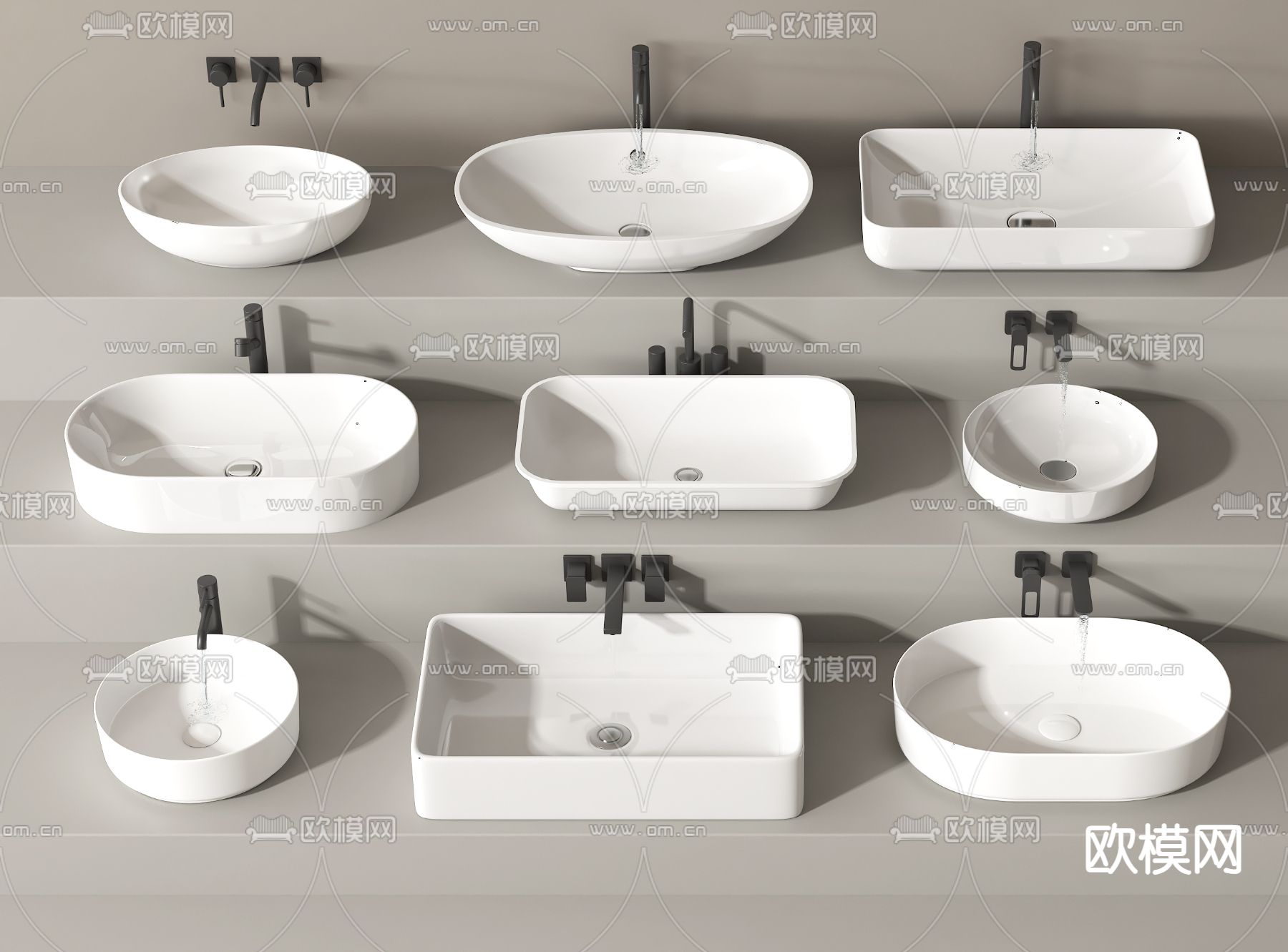 洗手盆 洗脸盆 台上盆3d模型下载