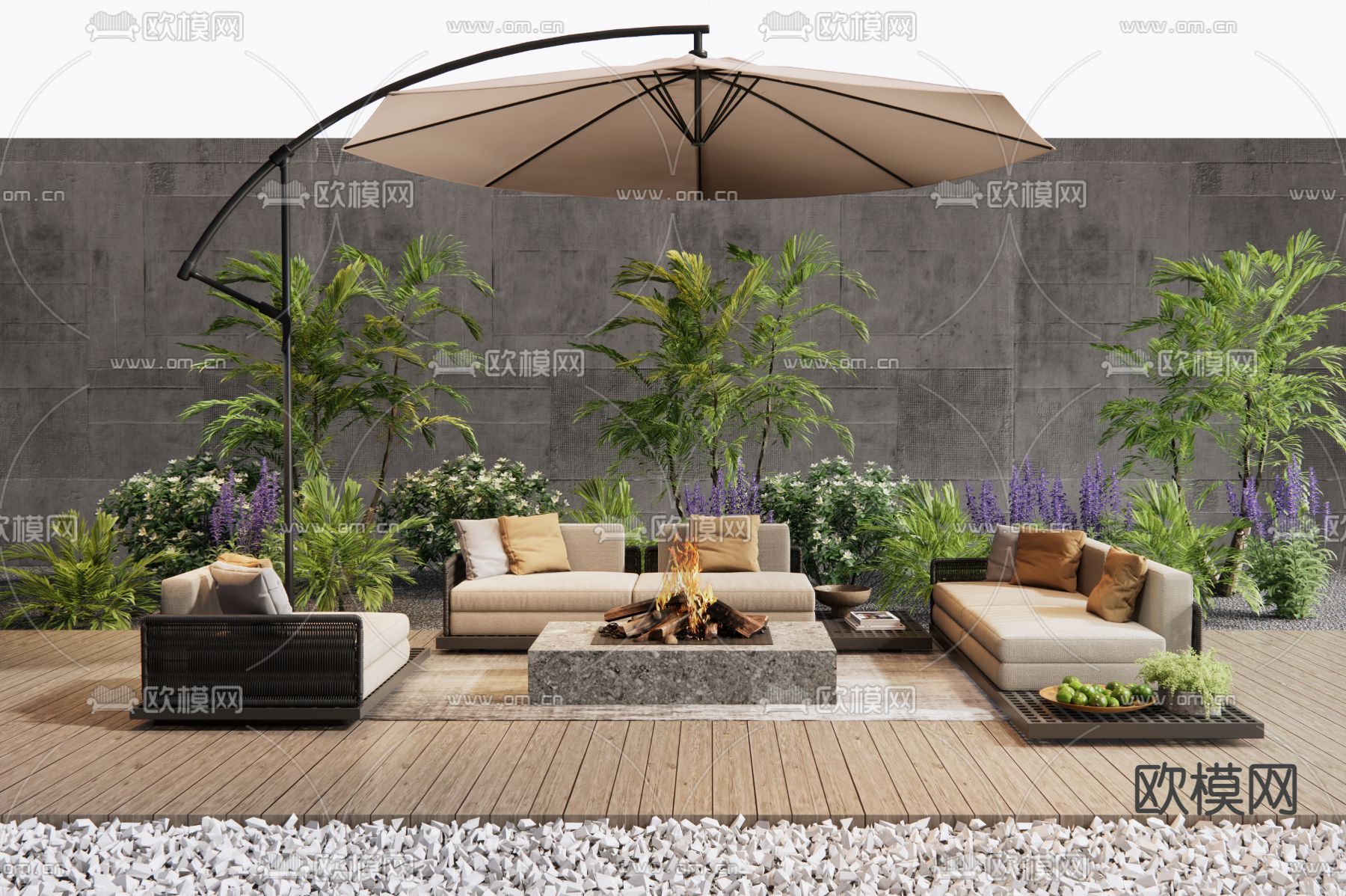 户外沙发 组合沙发3d模型下载