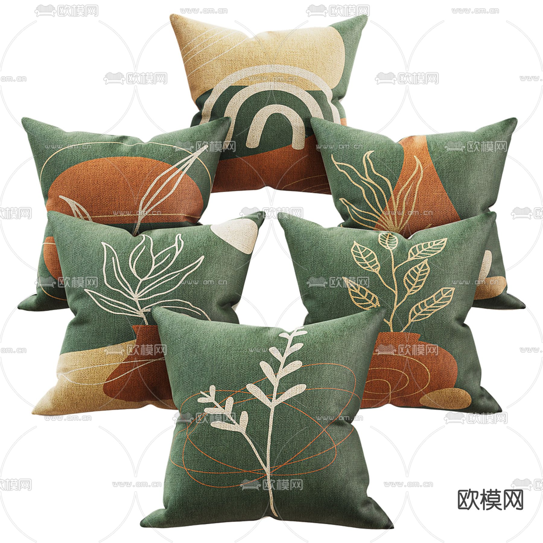 枕头 抱枕3d模型下载