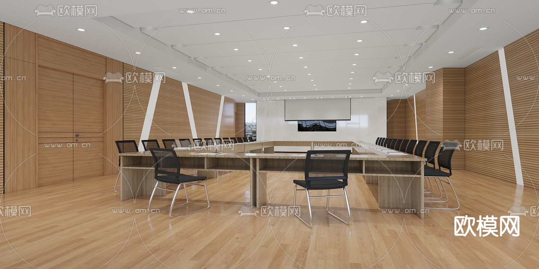 党建活动中心3d模型下载（渲染图3）