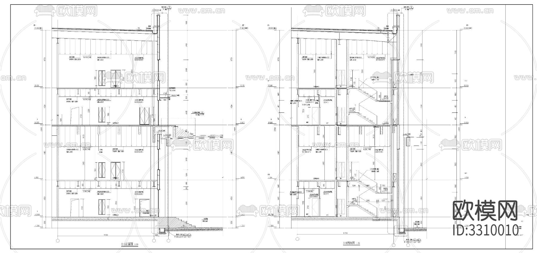 物流园厂房建筑cad平面图.下载（渲染图7）
