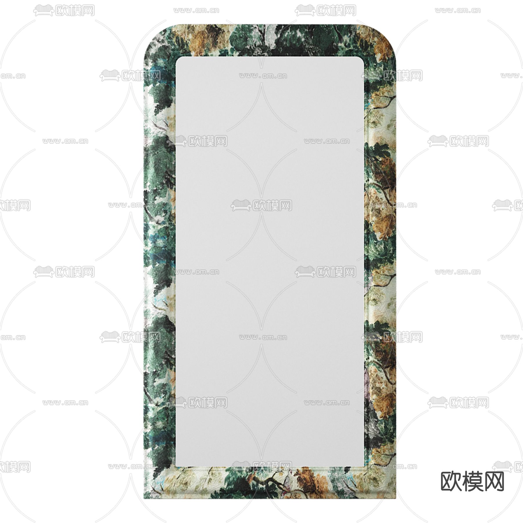 花边镜子 落地镜 全身镜3d模型下载（渲染图1）