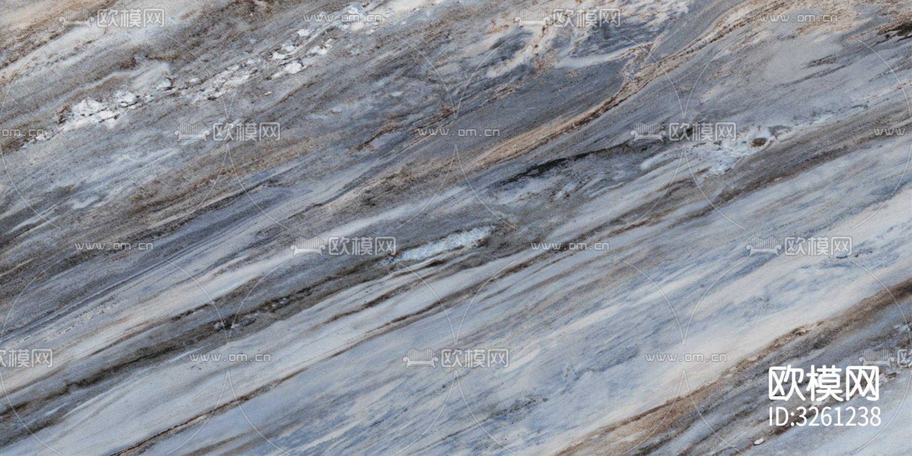 蓝灰山水星河岩石贴图下载（渲染图4）