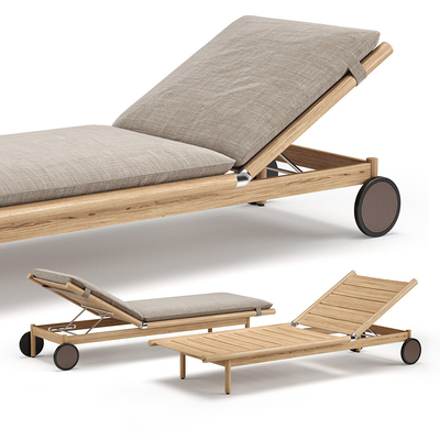  现代躺椅 沙滩椅su模型 