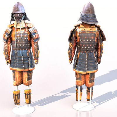  铠甲 士兵盔甲 盔甲架su模型 