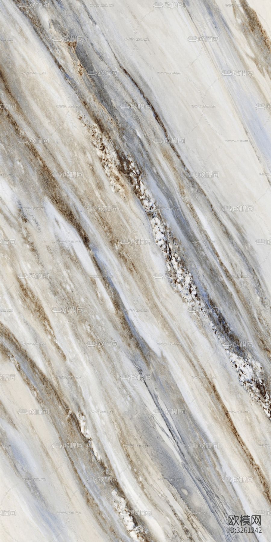 蓝灰山水星河岩石贴图下载（渲染图3）