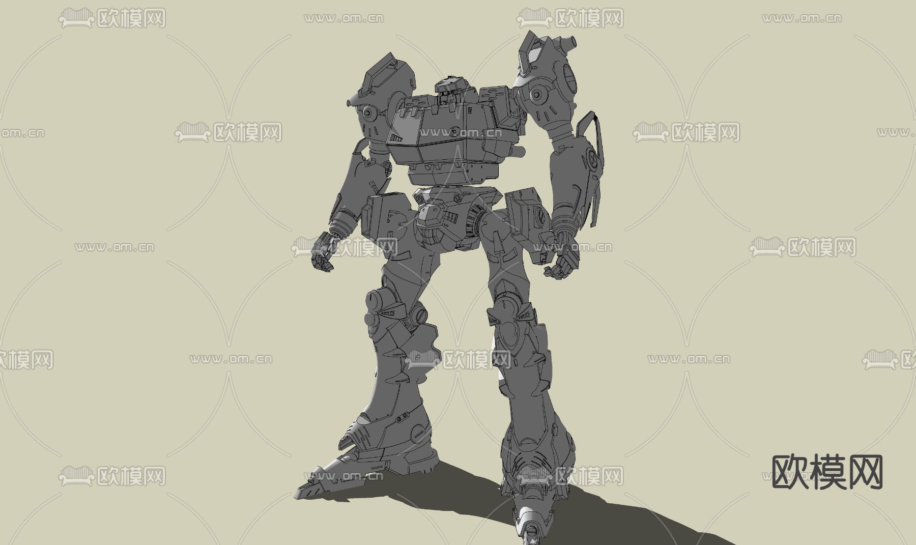 变形金刚 汽车人 变身机器人su模型下载