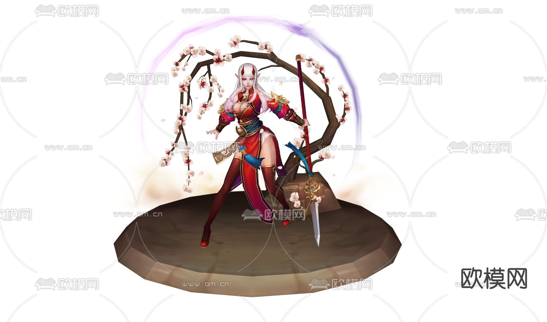 美少女 二次元手办su模型下载（渲染图1）