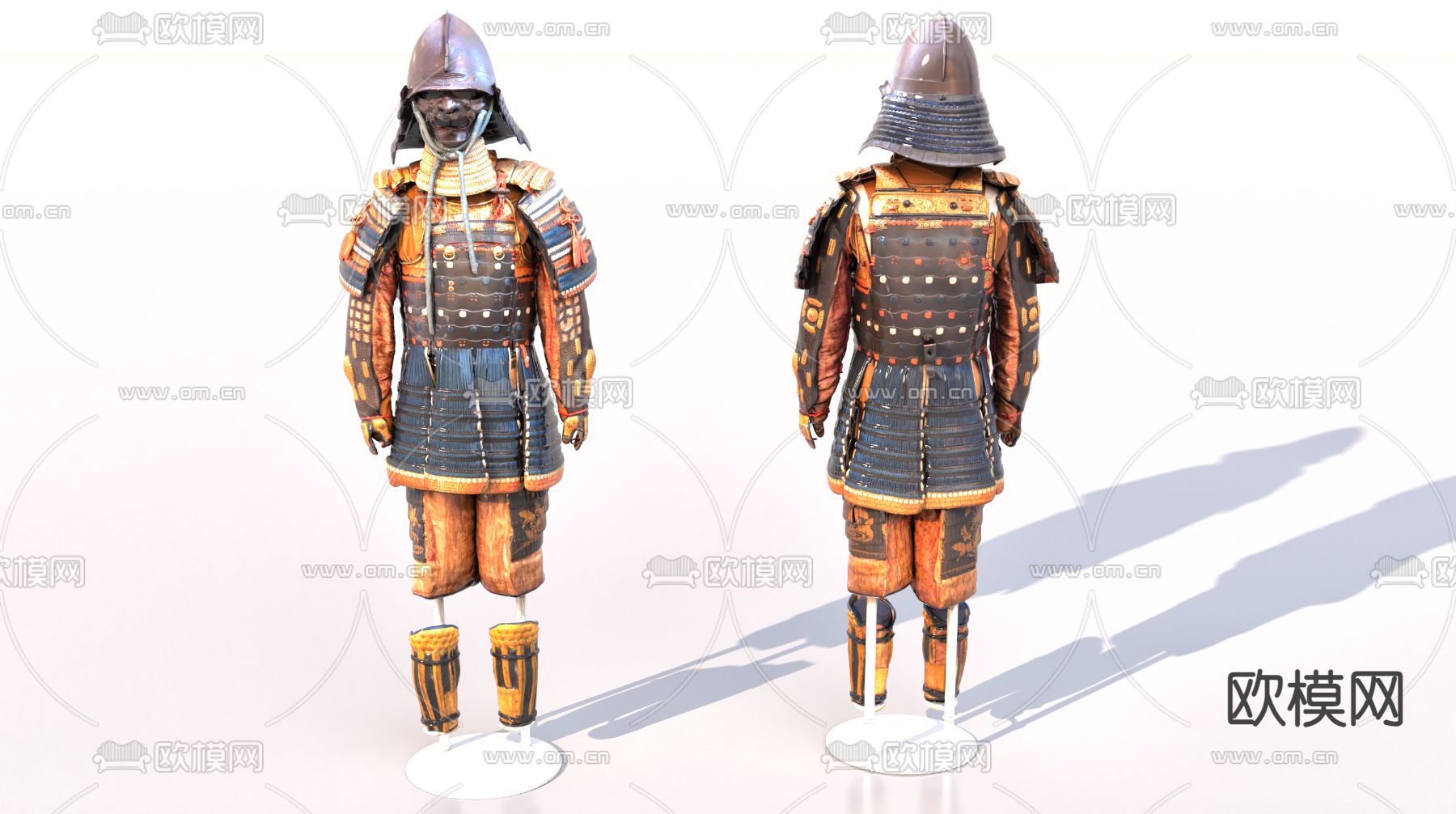 铠甲 士兵盔甲 盔甲架su模型下载（渲染图2）