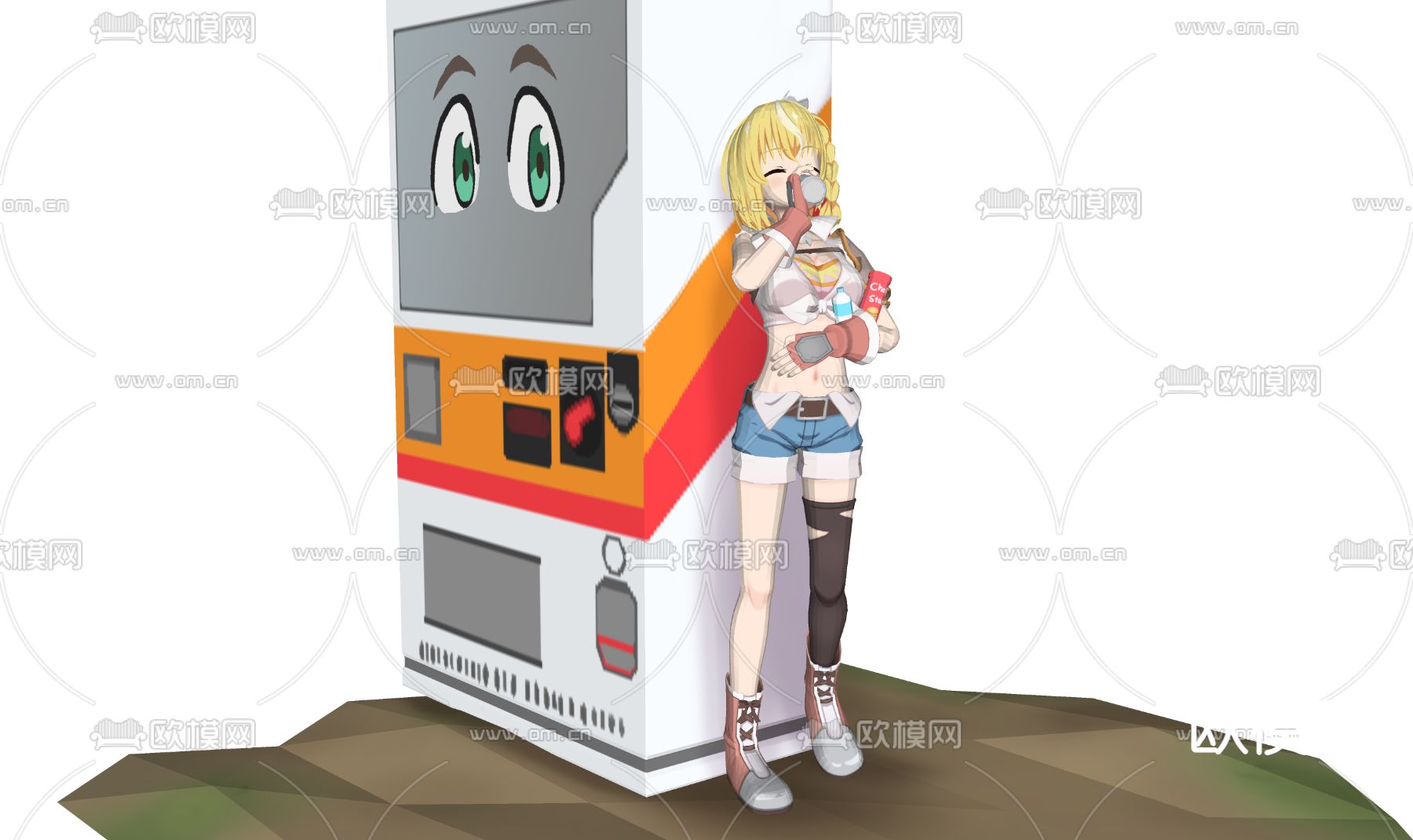 二次元手办su模型下载（渲染图1）