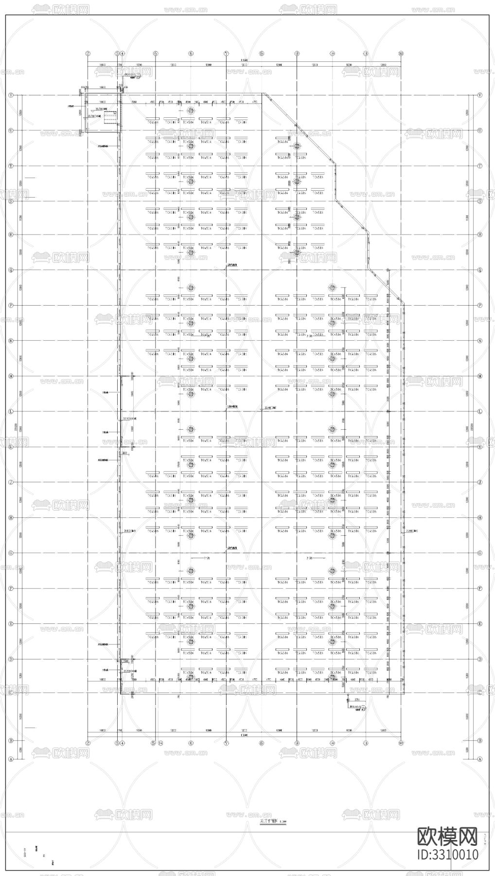 物流园厂房建筑cad平面图.下载（渲染图5）