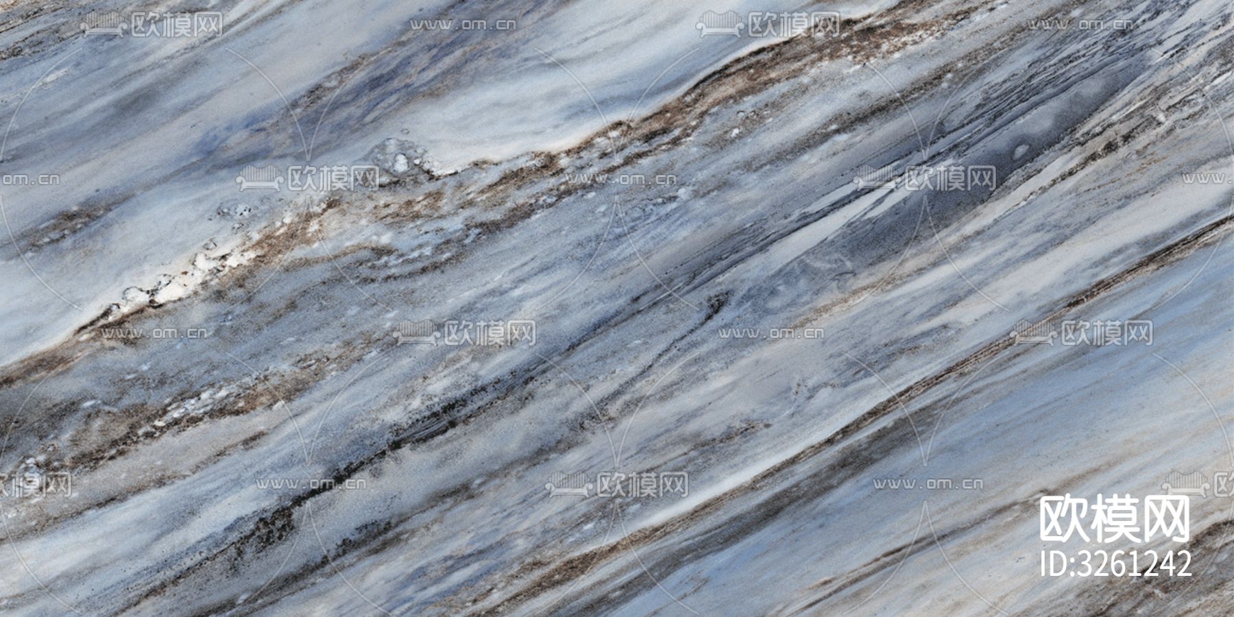 蓝灰山水星河岩石贴图下载（渲染图4）