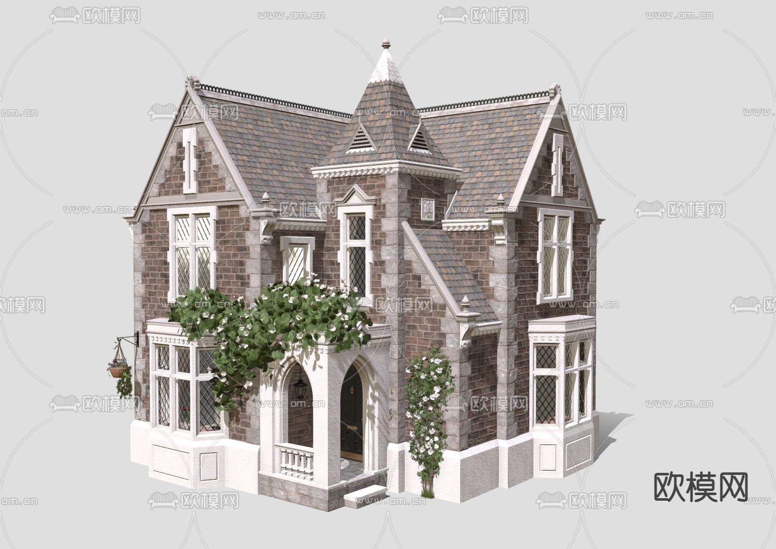 维多利亚之家 简欧别墅 住宅建筑3d模型下载（渲染图1）