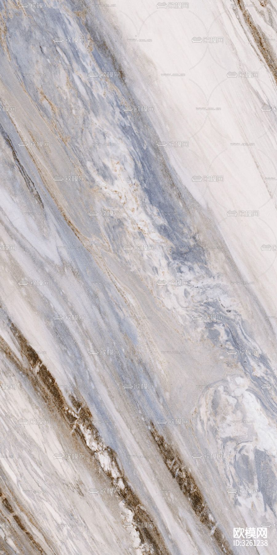 蓝灰山水星河岩石贴图下载（渲染图5）