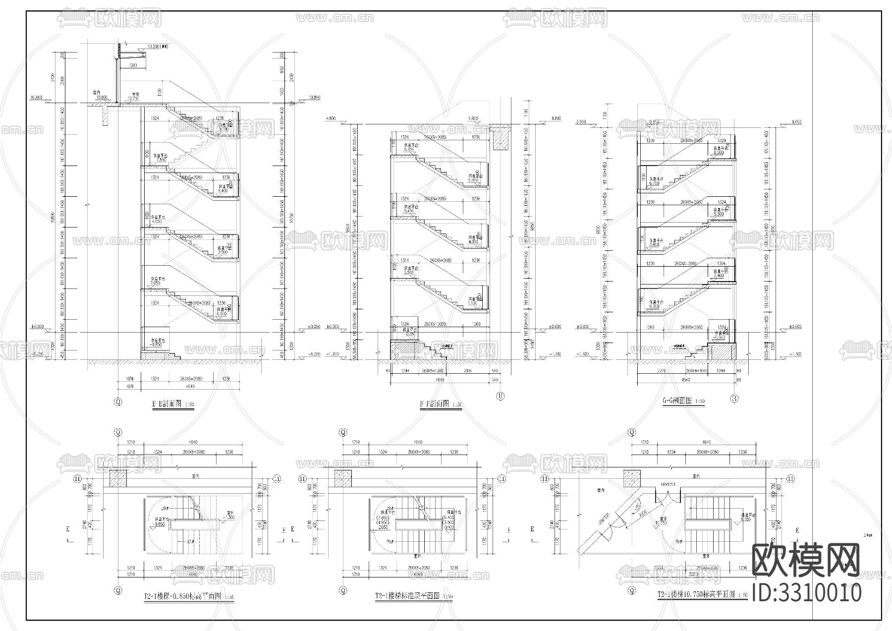 物流园厂房建筑cad平面图.下载（渲染图8）