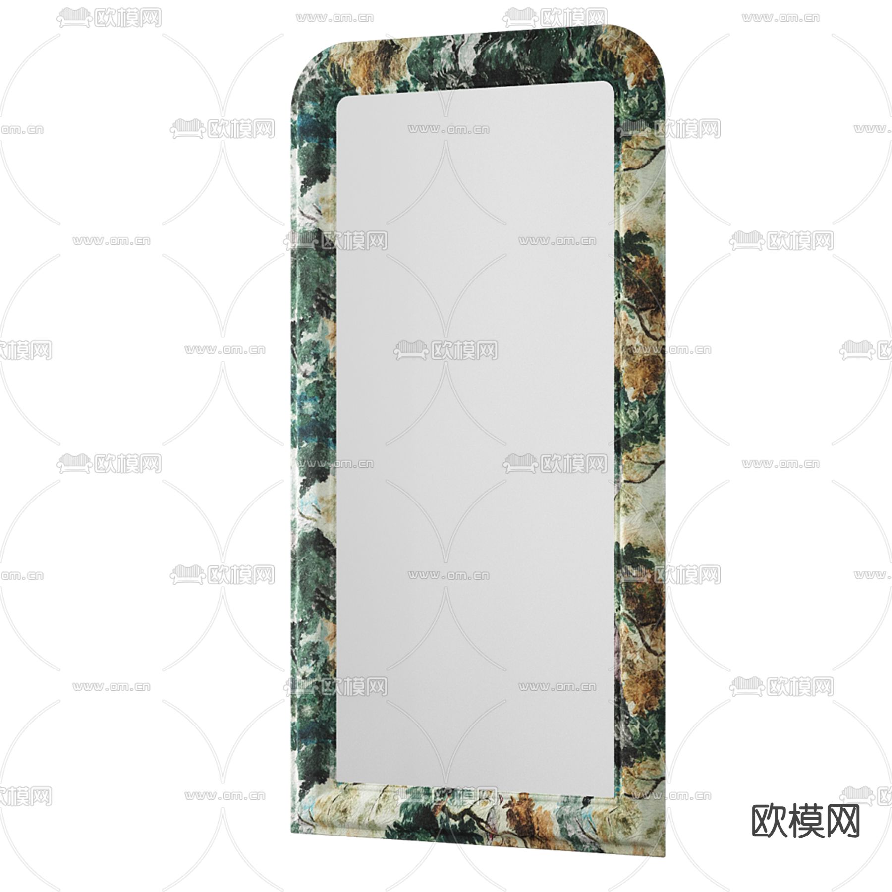 花边镜子 落地镜 全身镜3d模型下载（渲染图2）