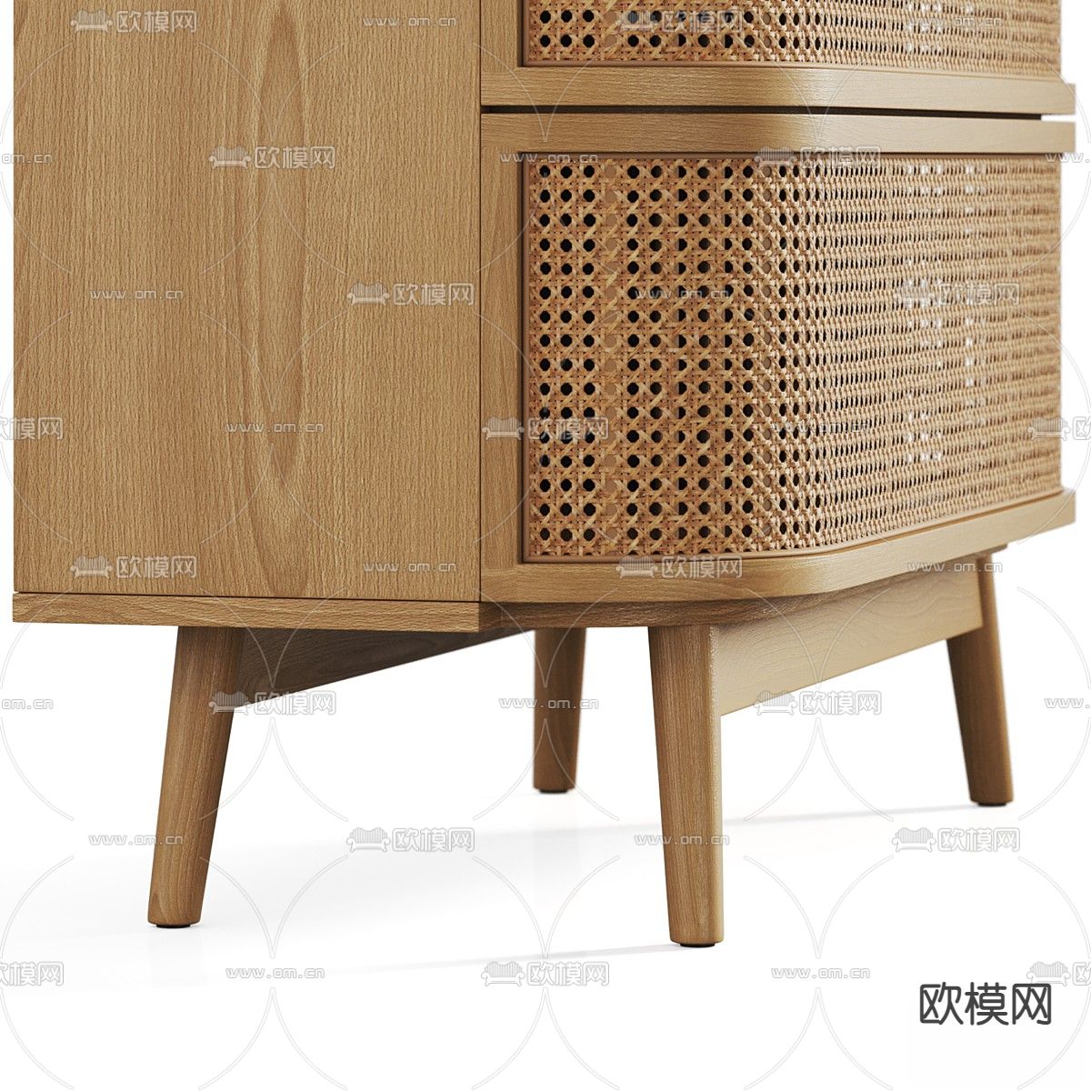 Laora 床头柜 藤编柜3d模型下载（渲染图5）