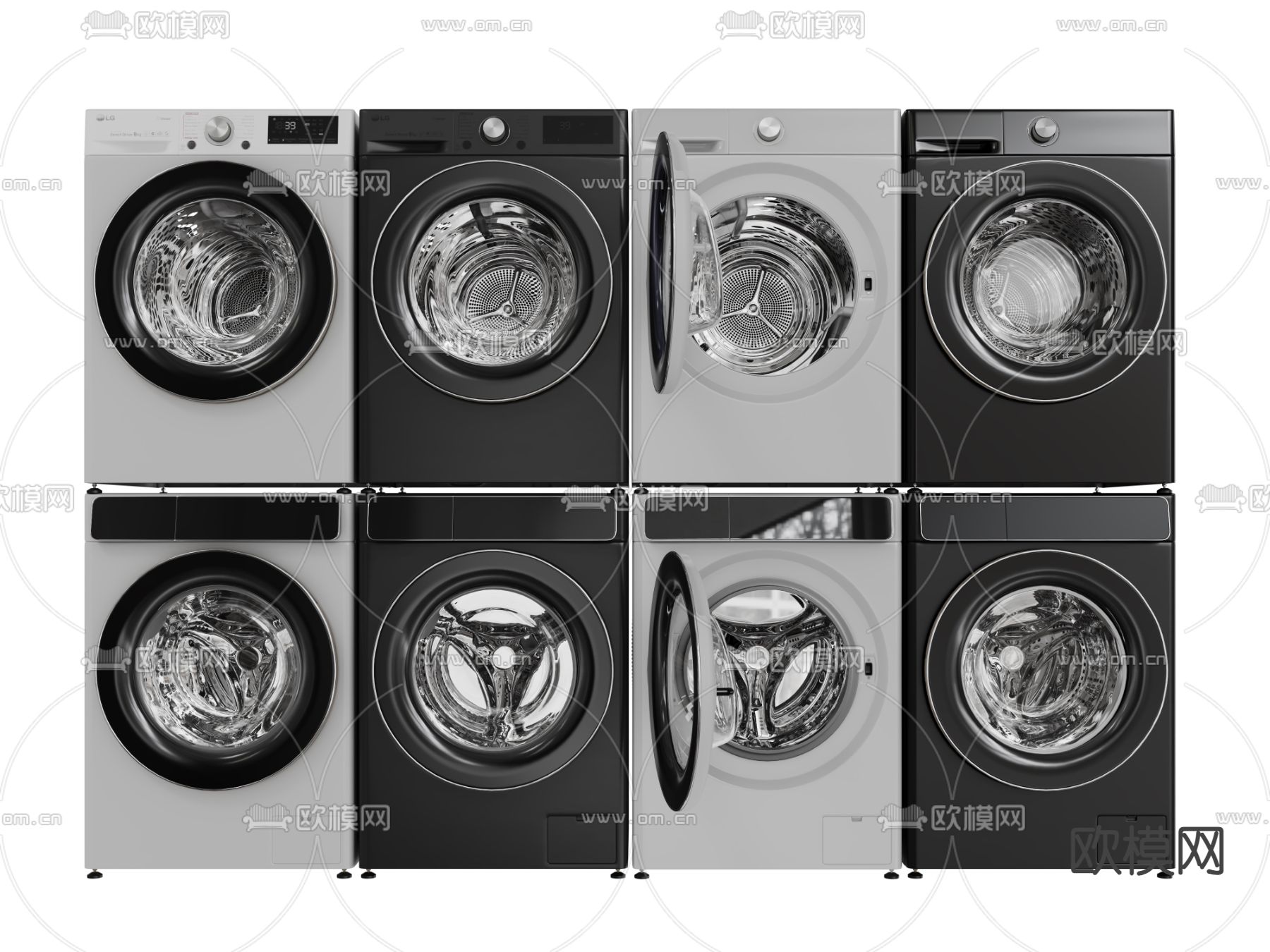 滚筒洗衣机 洗烘一体机 壁挂洗衣机 烘干机3d模型下载