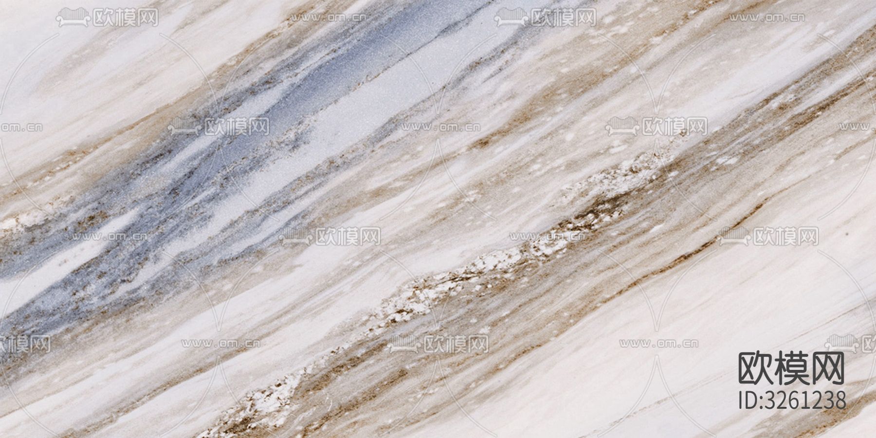 蓝灰山水星河岩石贴图下载（渲染图6）