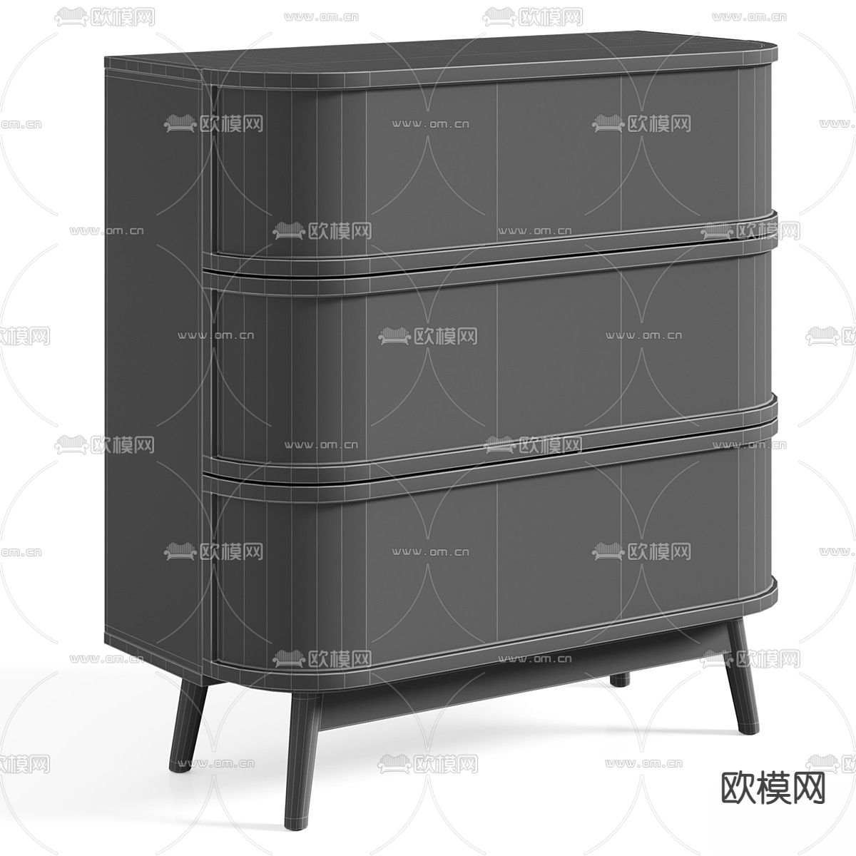 Laora 床头柜 藤编柜3d模型下载（渲染图6）