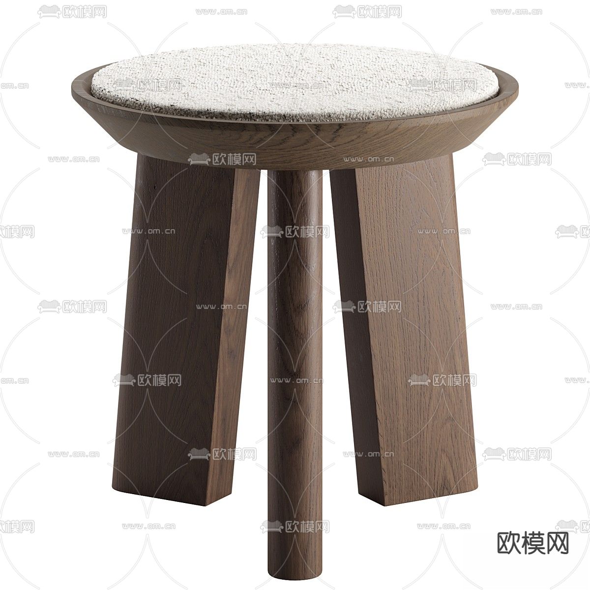 凳子 圆凳3d模型下载（渲染图3）