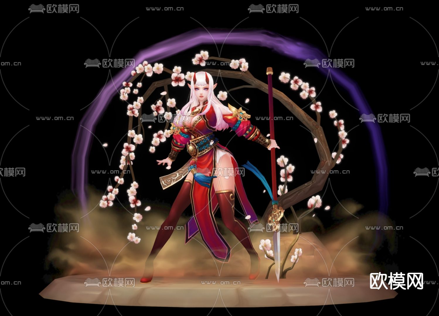 美少女 二次元手办su模型下载（渲染图2）