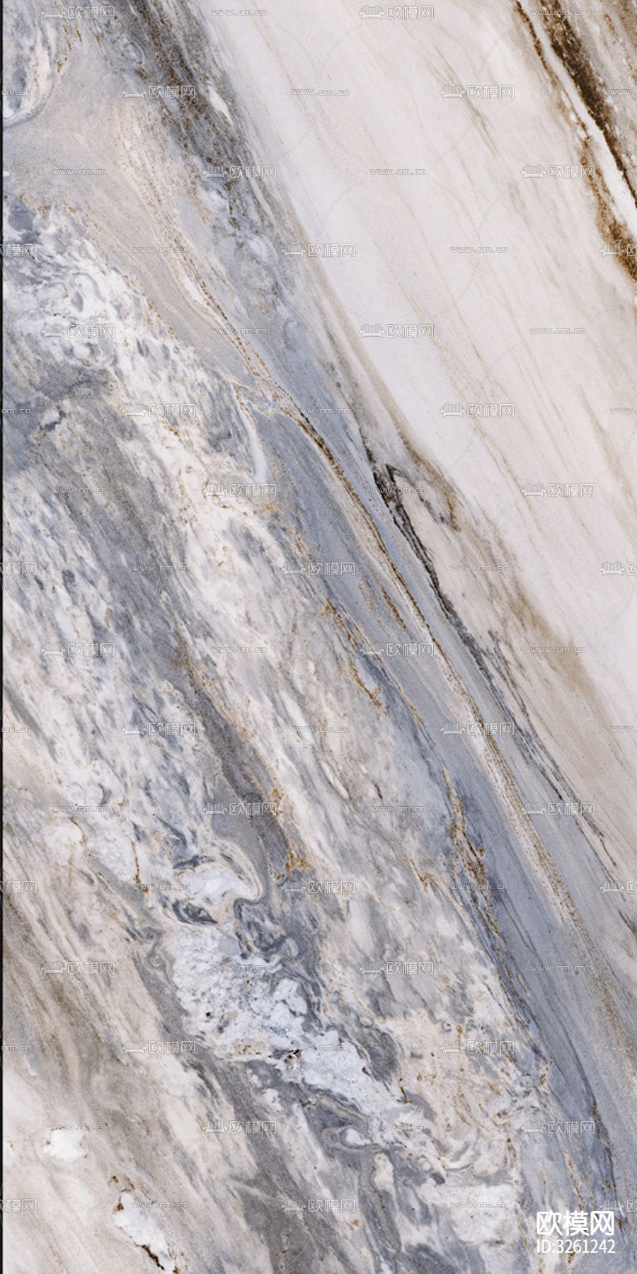 蓝灰山水星河岩石贴图下载（渲染图5）