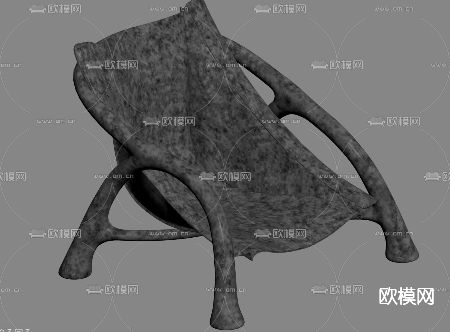 现代休闲椅su模型下载（渲染图1）