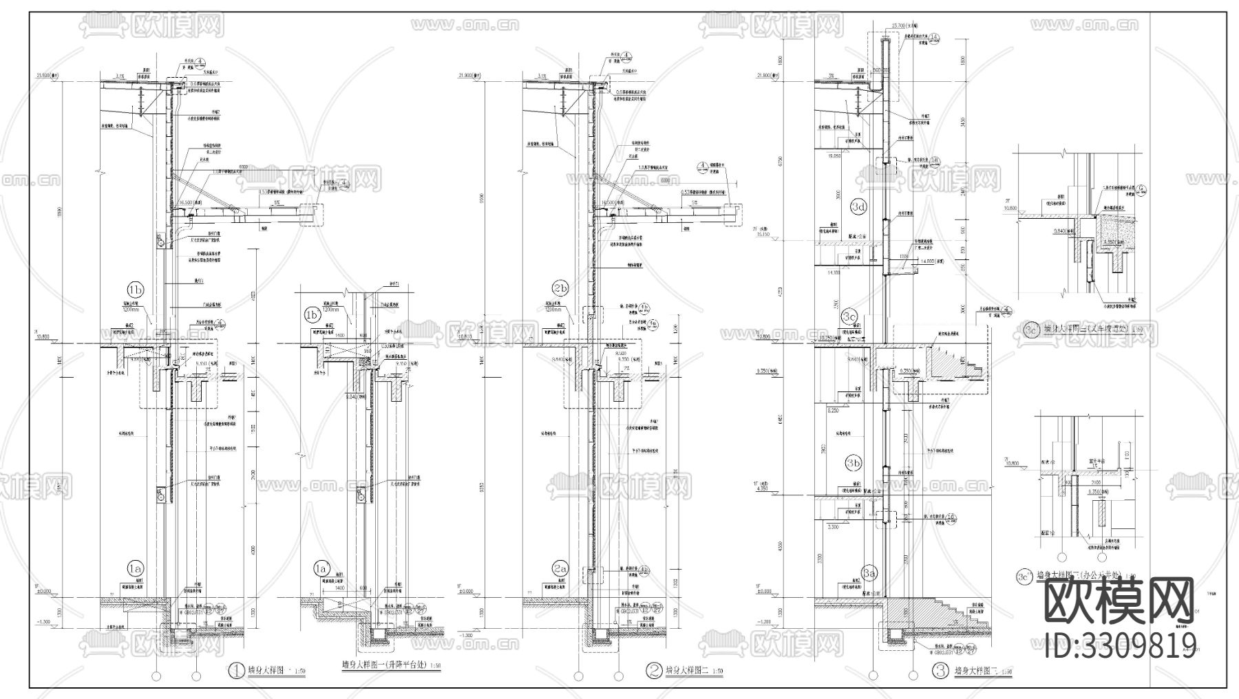 物流园厂房建筑cad平面图下载（渲染图8）