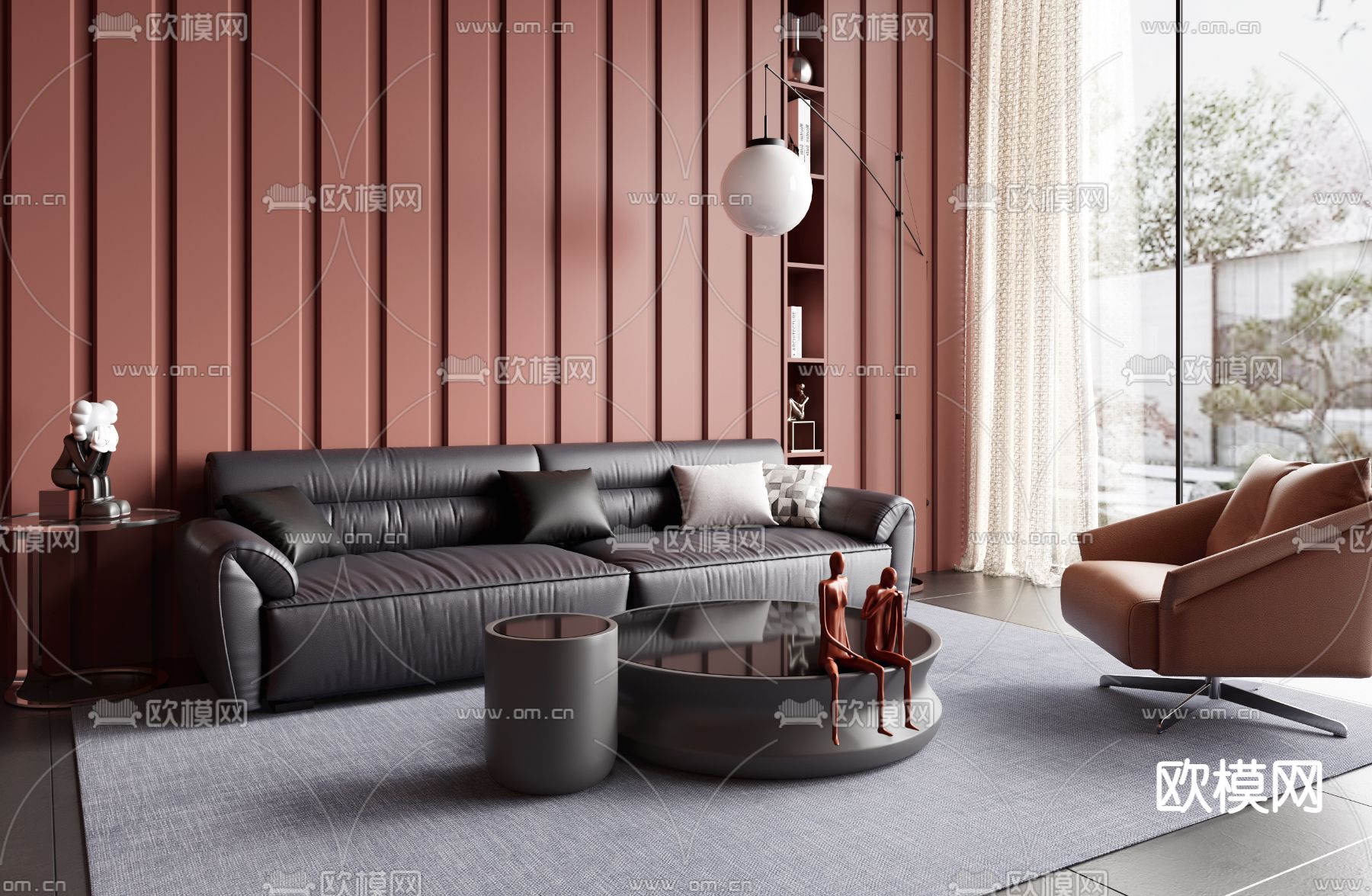 现代组合沙发3d模型下载