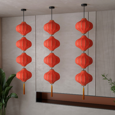  新中式红灯笼su模型 