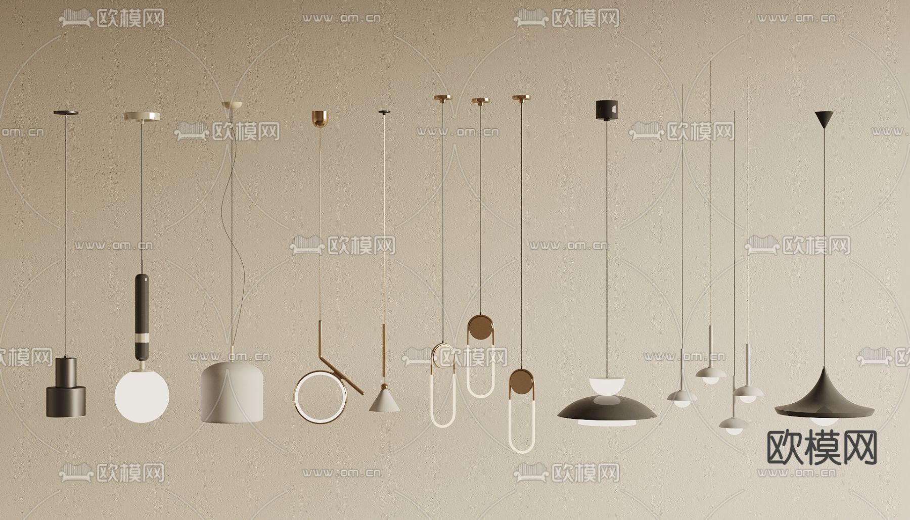 吊灯 单头吊灯 3d模型下载