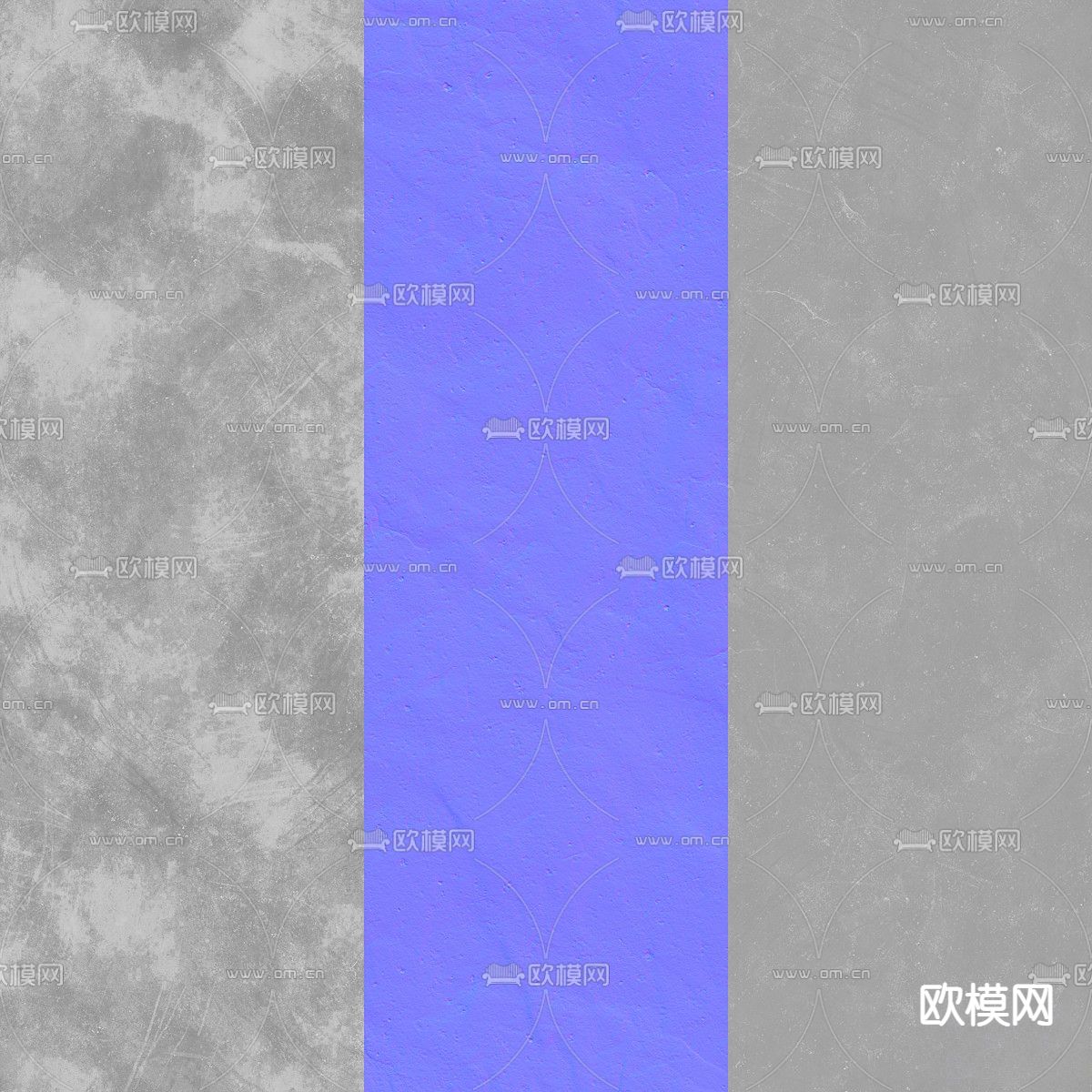 灰泥纹理米色3d模型下载（渲染图2）