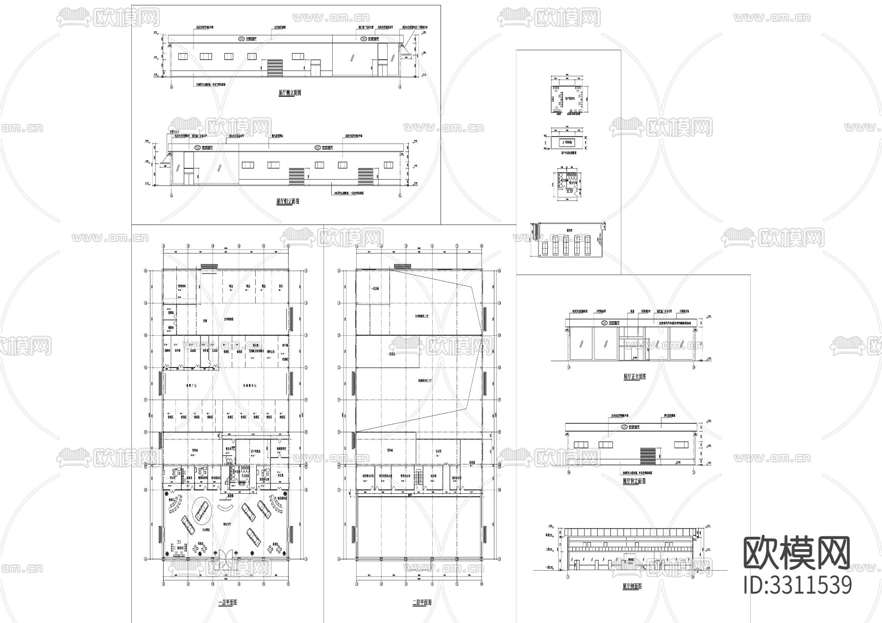 8北京现代4Scad平面图下载