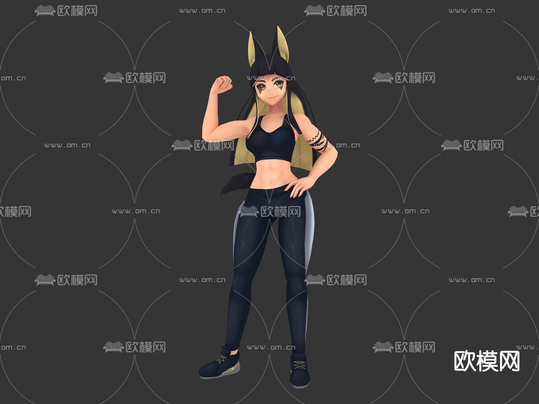 虚拟人物 美少女3d模型下载