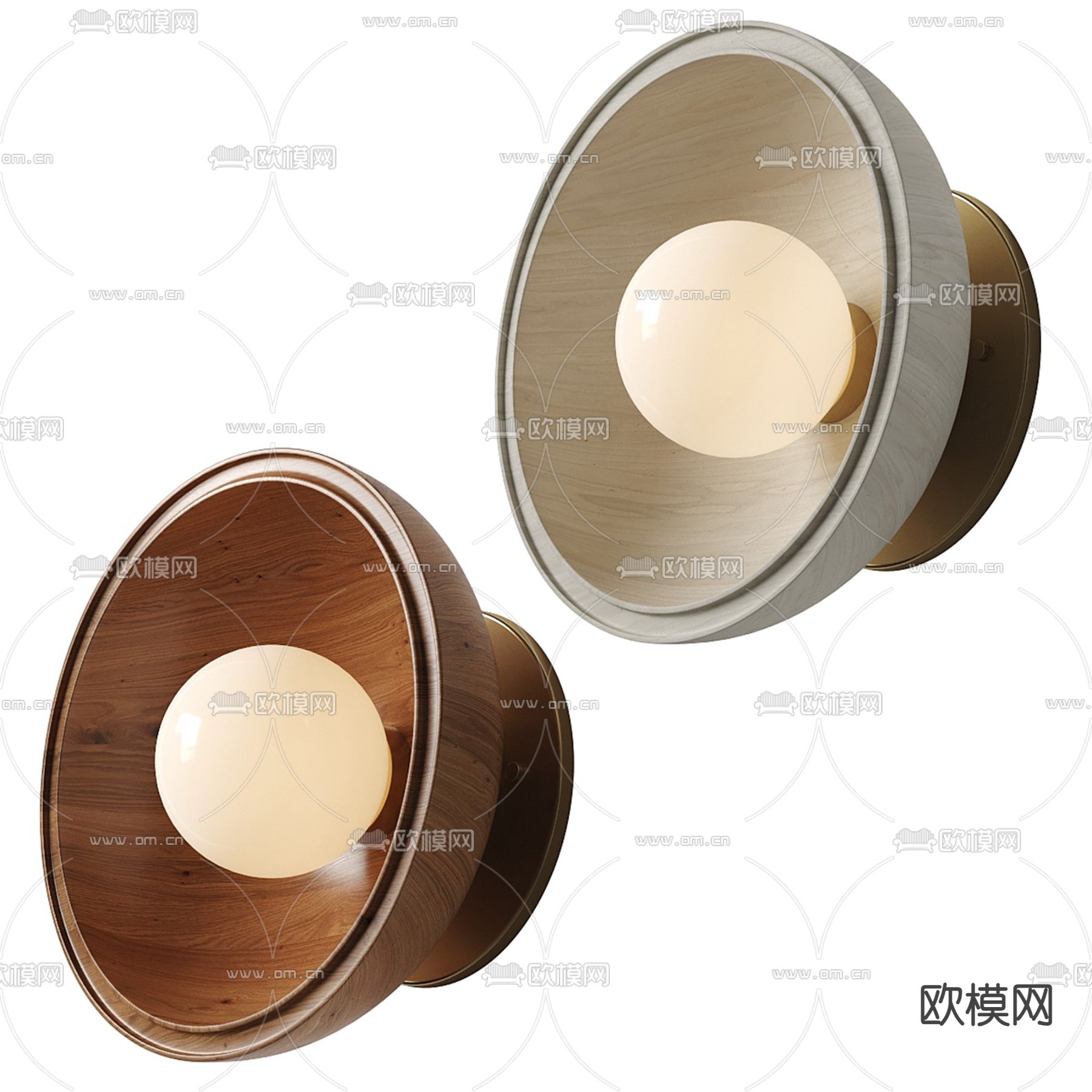 Poliform 圆形壁灯3d模型下载（渲染图1）