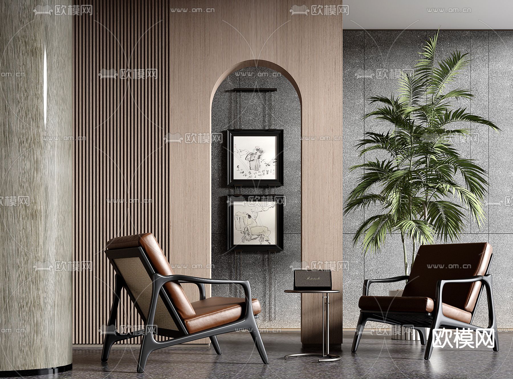 轻奢 休闲单人沙发 3d模型下载