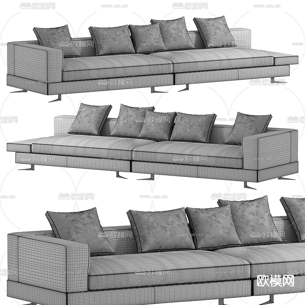 Minotti 双人沙发3d模型下载（渲染图4）