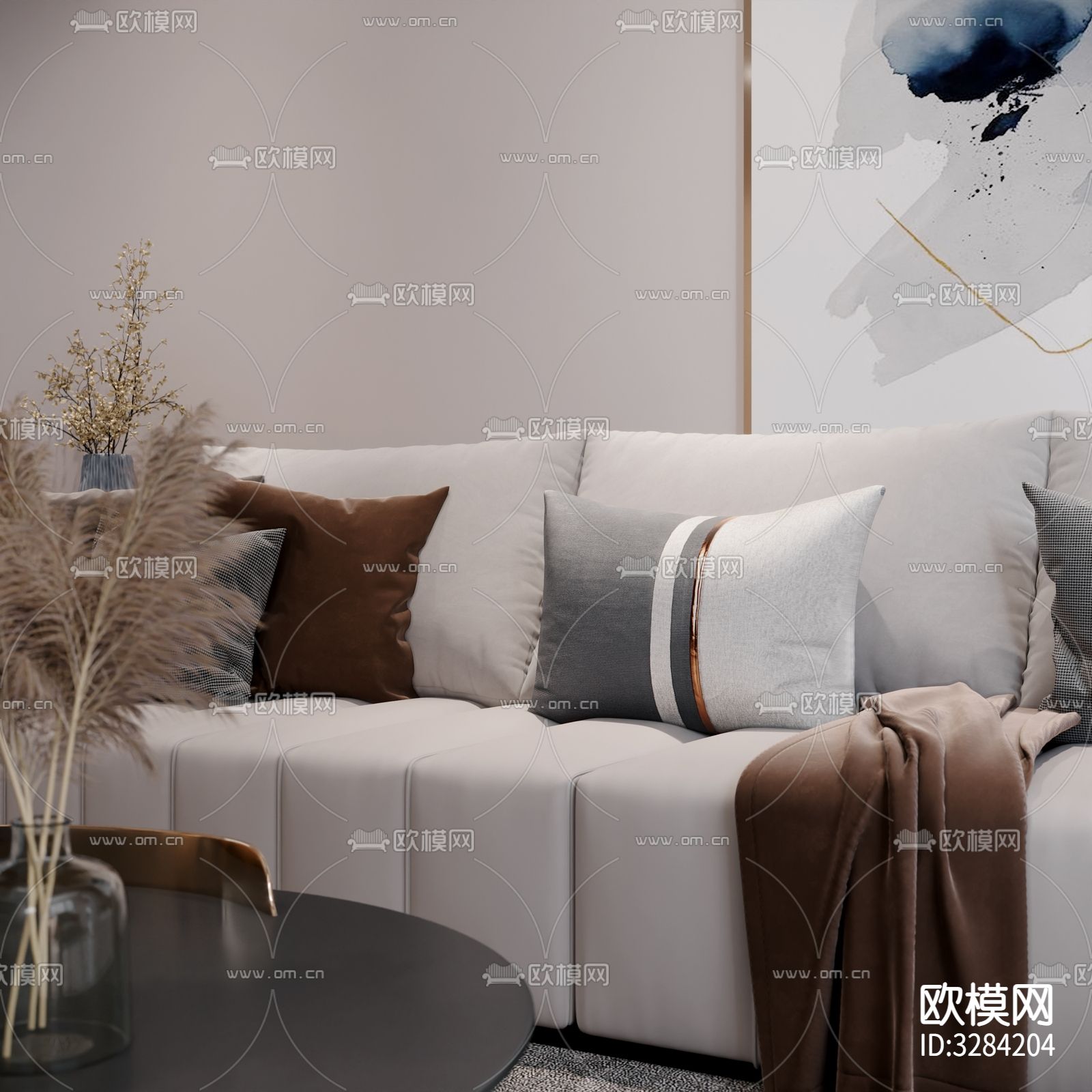 现代客餐厅效果图下载（渲染图12）