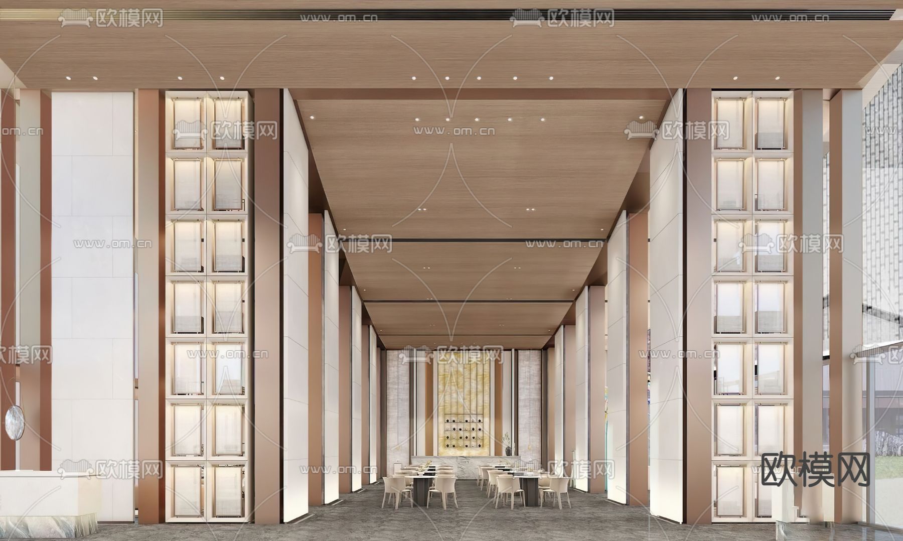 新中式售楼处 商业洽谈3d模型下载