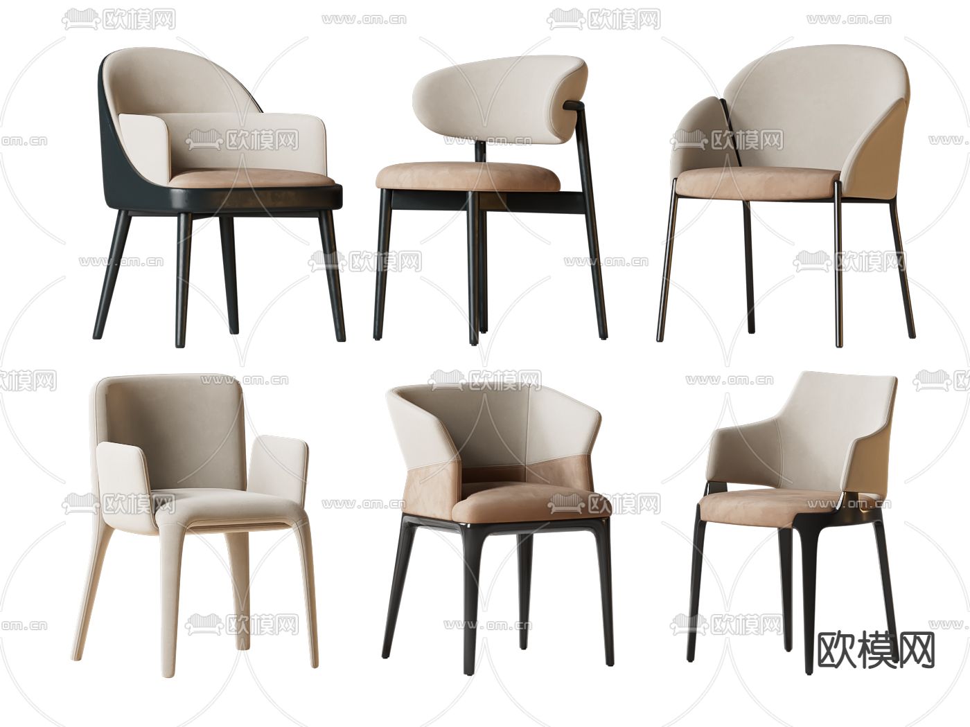 简约椅子 餐椅3d模型下载