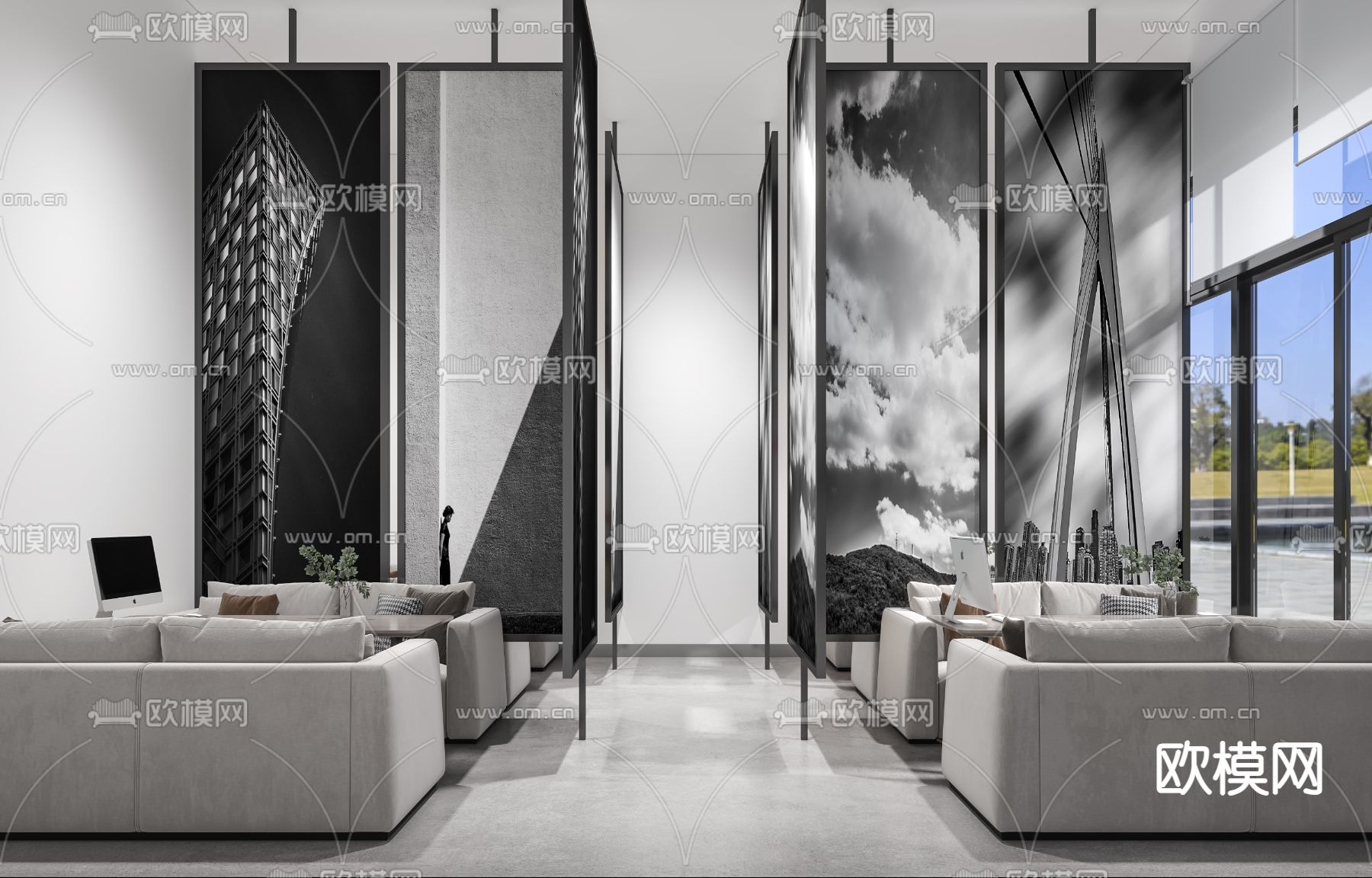 现代摄影棚 摄影室3d模型下载（渲染图4）