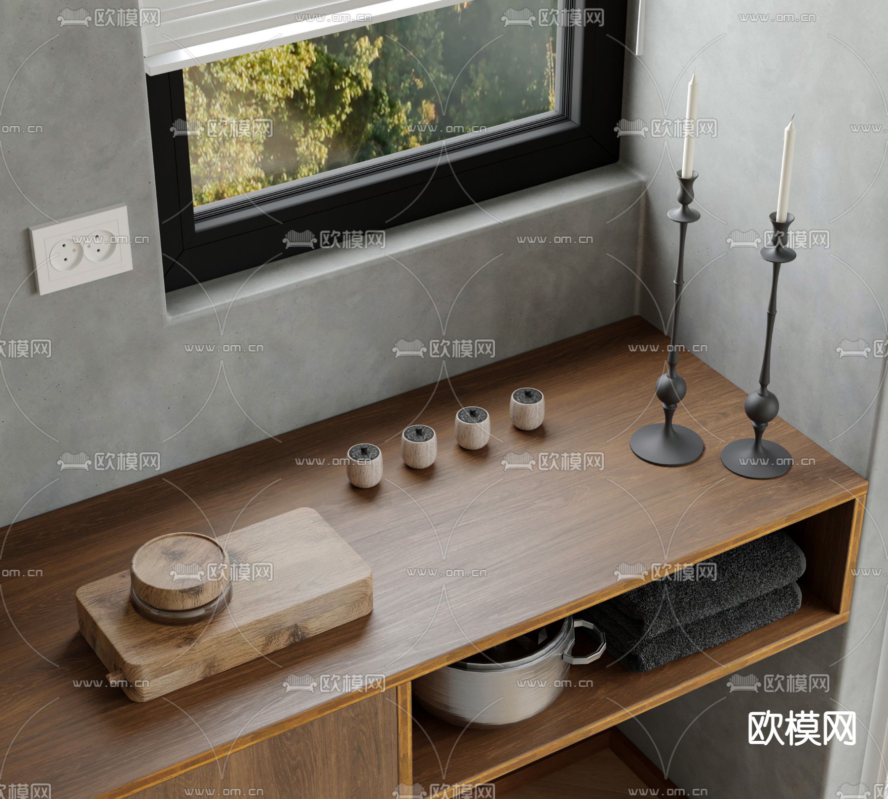 烛台灯 蜡烛3d模型下载